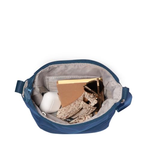 Baggallini Swift Mini Crossbody Bag for Women - 4.5x7 Small Travel Purse with Crossbody Strap and RFID - color: B-lite Admiral Blue