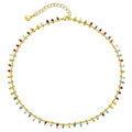 Beaded Choker Necklaces for Women 18k Gold Plated Dainty Gold Choker Necklaces for Women - style: boho choker