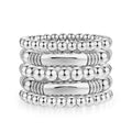 14K Gold Plated Bangles Bracelet for Women Chunky Curved Stacking Plated Bead Ball Stretchable Bracelets - color: Style-6