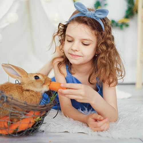 Jaciya Bow Headbands for Girls Women Hair Accessories Thin Headband with Bow Knotted Head Band Bunny Ears Hairband - color: Color 2