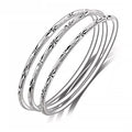 Sterling Silver Bangle Bracelets for Women,Fashion Jewelry Simple Adjustable 925 Silver Cuff Bangles for Women Mom Wife Valentine Mothers Day Gift - color: Inner diameter 2.56inch