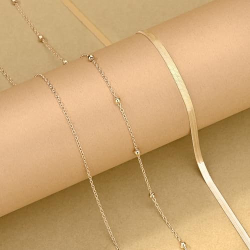 HERSIN Waist Chain for Women, 14k Gold/Silver Plated Dainty Waist Chain Cute Body Chain Gold Chain Belt for Womens Belly Chain Beach Accessories for Womens Summer Jewelry for Women Gifts - style: beadsnake-GD