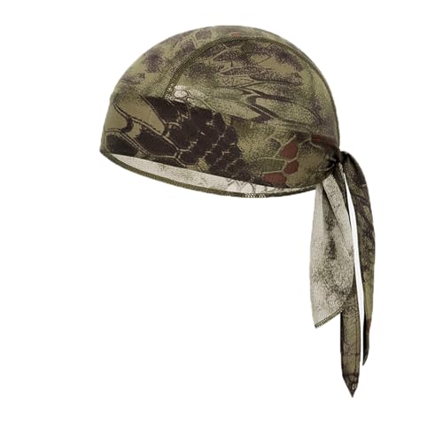 PURFUN Men Women Breathable Cycling Bandana Headscarf Adjustable Sweat Wicking Quick Dry Mesh Head Scarf Wrap Liner Skull Cap - color: 3pcs/Camo