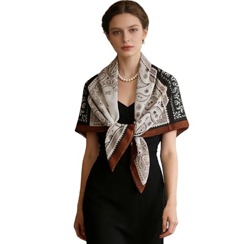41" Large Square Scarf Hairscarf Fashion Scarves Hair Wrapping Scarfs Night Sleeping Headscarf for Women B06 - color: B0611