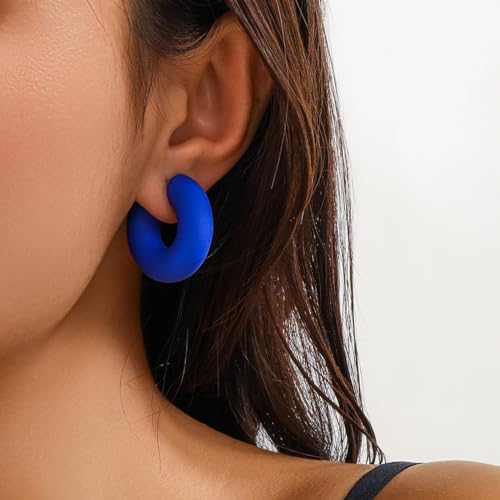 Ear Cuff Earrings for Women Chunky Ear Cuff Colourful Non Pierced Ear Cuff Non Piercing Clip On Cartilage Wrap Cuff Earrings Jewelry Gifts - color: 3Pcs B