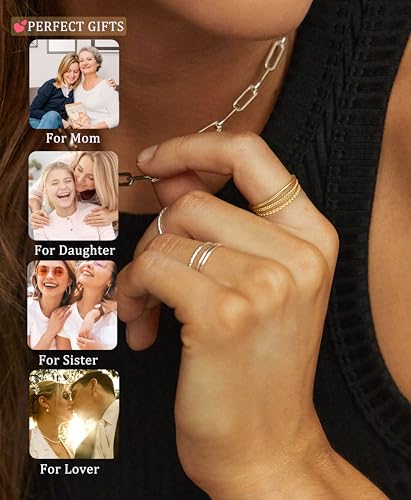 Gold Silver Rings for Women Non Tarnish Stackable 1.3mm Thin Gold Ring 14K Gold Plated Dainty Ring Set Trendy Thumb Pinky Ring Wedding Bands Promise Engagement Gold Jewelry Gifts Size 6-11 - color: gold rings
