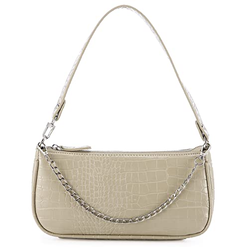 Loiral Small Purse for Women, Retro Classic Tote HandBag Shoulder Bags Clutch Purse - color: Cloud Beige