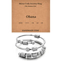Morse Code Rings for Women, Stainless Steel Spinner Ring Fidget Rings for Anxiety Ring Morse Code Rings Inspirational Gifts Jewelry Women Birthday Graduation Gifts for Best Friends - style: 11 Ohana
