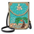 Small Beaded Crossbody Bag for Women, Boho Cell Phone Shoulder Purse Wallet with Handcrafted Colorful Beads - color: Tree-10