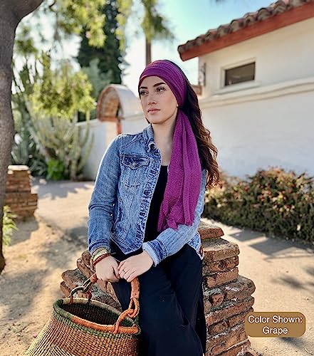 Humble Hilo Womens Woven Bohemian Style Gauze Scarf,Shawl, Head Wrap Fringed Edge Lightweight, Long Folds Small - color: Burgundy