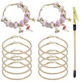 Exway 10 Pcs Snake Charm Bracelet Chain 8.0 Inch Gold Charm Bracelet Kit Snake Chain Bracelets Chain for Christmas DIY Women Jewelry Making Gifts - color: gold style A, size: 8.0in