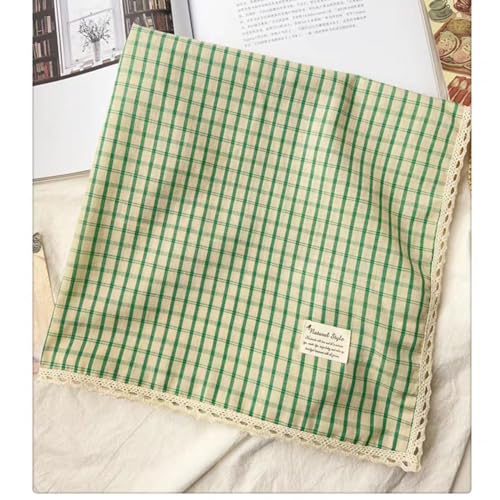 Soft Cotton Like Lace Bandana Headband, Head Wrap, Protective Coverage, Hair Neck Scarf for Women 24 x 24 inch - color: Cas011 - Plaid G