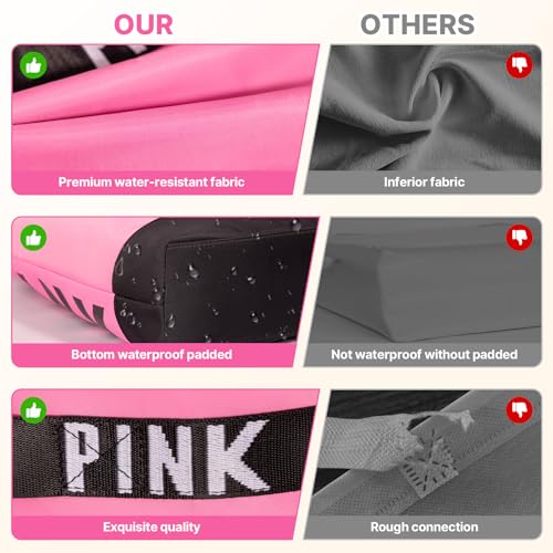 Boomistry Travel Tote Bag for Women, Large Waterproof Beach Bag for Daily | Large - color: Pink