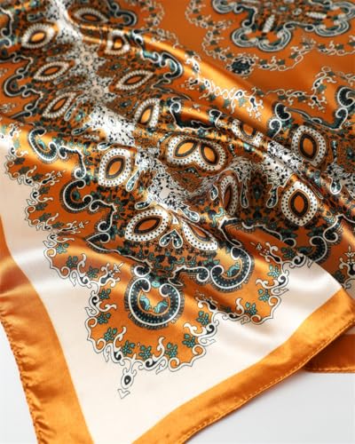 Headscarf Large Square Women Scarf 35" Fashion Scarves Silk Feeling Hairscarf - color: A113