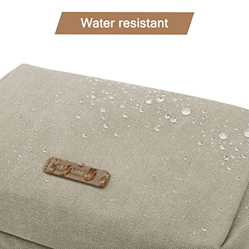 BAGSMART Toiletry Bag for Men, Canvas Travel Toiletry Organizer Dopp Kit Water-resistant Shaving Bag for Toiletries Accessories,Beige-Large - color: Beige, size: Large