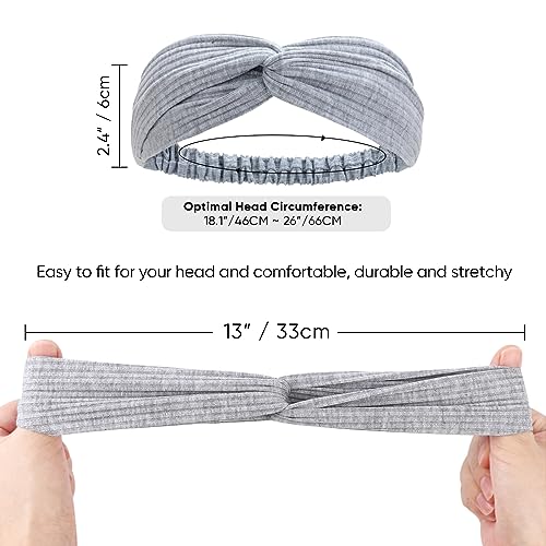 DRESHOW 10 Pack Headbands for Women Criss Cross Vintage Head Wrap Boho Headband Twisted Elastic Hair Accessories - color: 0-10 Pack: Cross Style B