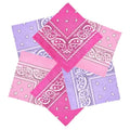 MDSTYLE 6 Pack 100% Cotton Bandanas 22” x 22" for Men & Women Paisley Handkerchief Headband Scarf Bandana - color: Hot Pink X2, Pink X2, Lavender X2
