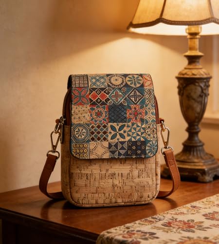 myfriday Vintage Crossbody Phone Bag for Women, Small PU Leather Shoulder Purse and Handbag - color: B-starlight Brown