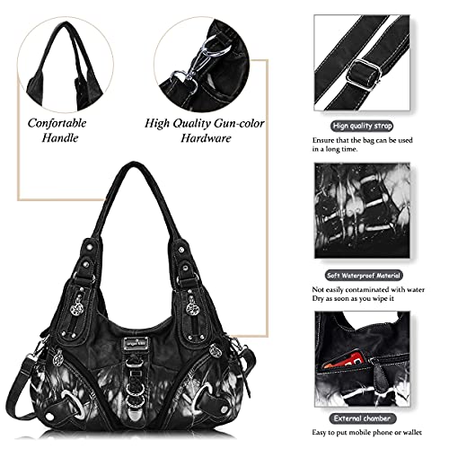 Angelkiss Hobo Purses and handbags for Women Satchel Handbag Women Purses Large Daily Shoulder Bags | Purses - color: Z-black