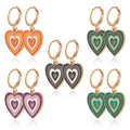 LETFLY 3/5/6 Pairs Flower & Heart Drop Dangle Earrings for Women, Colorful Hypoallergenic Hoop Earrings Set, Summer Boho Statement Fashion Jewelry Gifts - style: Style H