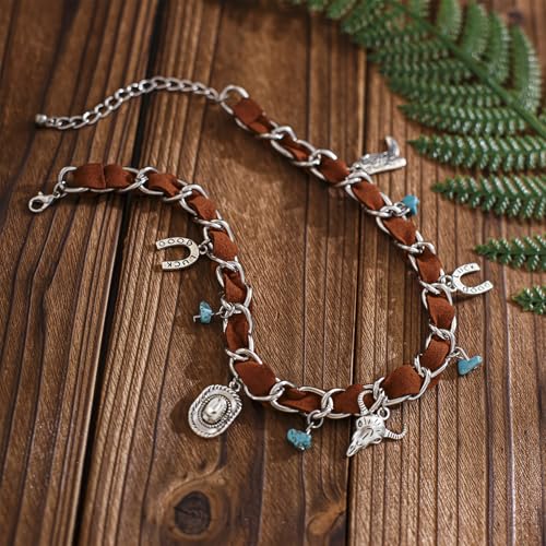 Layered Boho Necklaces for Women Gold Coin Pendant Necklaces Stackable Turquoise Choker Necklace for Women Western Jewelry - style: Style 10