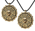 2PCS Pirate Coin Necklace,Pirate Skull Necklace for Kids,Halloween Costume Accessories for Pirate Party Cosplay