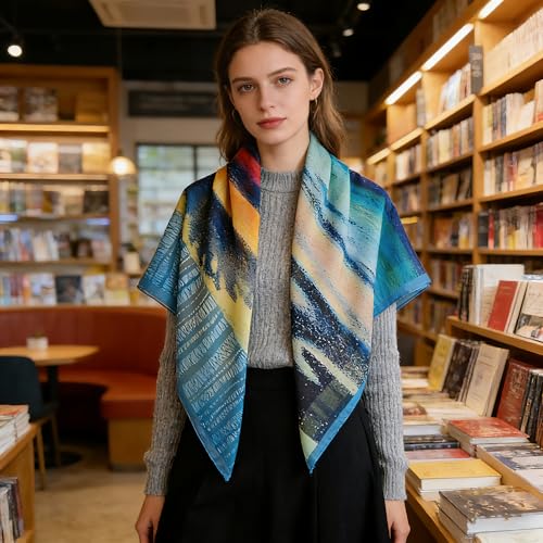 41" Large Square Scarf Hairscarf Fashion Scarves Hair Wrapping Scarfs Night Sleeping Headscarf for Women B06 - color: B0610