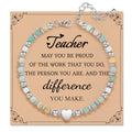 Inspirational Gifts Bracelets for Women: Healing Natural Stone Beaded Bracelets - Mothers Day Birthday Graduation Christmas Gifts for Women Friends Mom Daughter Sister Bestie - color: Amazonite-Girl-Teacher