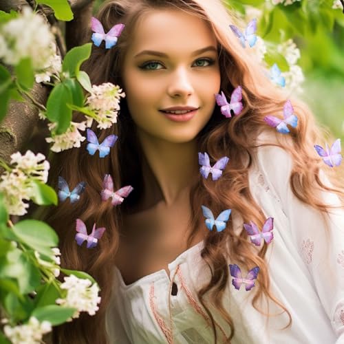20Pcs Y2K Glitter Hold Hair Jaw Clips for Teens Women - Cute Hair Claws and Headwear Gifts in Blue - color: Multicolored