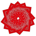 12 Pack Bandanas Unisex Paisley Cowboy Bandanas Bulk Multi Purpose Headband Scarf for Men Women Costume - color: Red, style: Classic