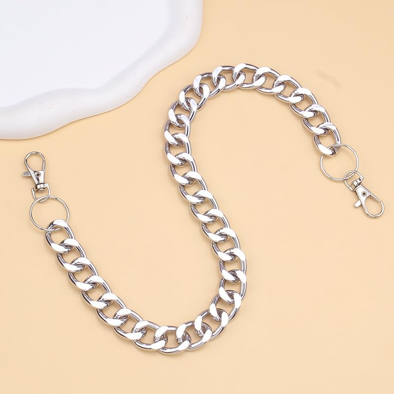Pants Chain Wallet Chain Punk Chain Hip Hop Butterfly Lock Charm Jeans Chains Rock Chains for Women Men Hipster Women Fashion Trendy Waist Pants Chain Jewelry Clothing Accessories - color: cross 3