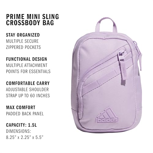 Prime Mini Sling Crossbody Bag, small size for festivals and travel - color: Powder Plum Purple