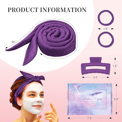 Flylipu Heatless Curling Rod Headband, Upgraded 60' Extra Long Soft Velvet Hair Curlers to Sleep In, No Heat Curls for Most Hair Types, Includes Directions (Purple, 1 Count) - color: Purple
