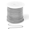[66 Feet/ 20M] Stainless Steel Curb Chain, 2mm 304 Stainless Steel Chains Flat Twisted Links Curb Chain Bulk for Jewelry Making DIY Craft - color: Stainless Steel, size: 2.0mm width