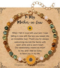Sunflower Gifts for Women, Gifts for Women Bracelet, Symbol of Positivity Strength and Love, Inspirational Sunshine Jewelry, Birthday Christmas Thank You Gift, Friends Daughter Coworkers - style: Mom-in-law