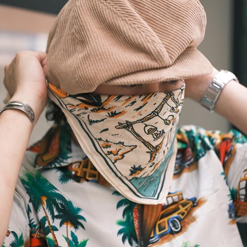 22"x22" Multi-Purpose 100% Cotton Bandana Face Mask(3-Pack) - color: Adventure Assorted