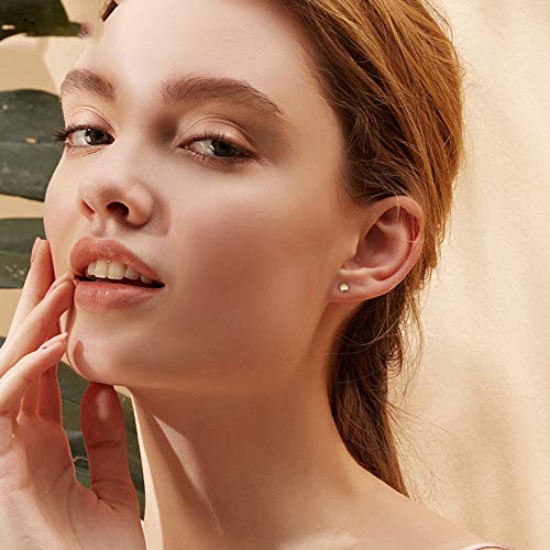 925 Sterling Silver Dot Stud Earrings | Small Simple Round Disc Stud Earrings | Tiny Flat Circle Hypoallergenic Cartilage Tragus Piercing Earrings Gifts for Women Men 2mm 3mm 4mm 5mm - color: #2 gold-3/4/5mm
