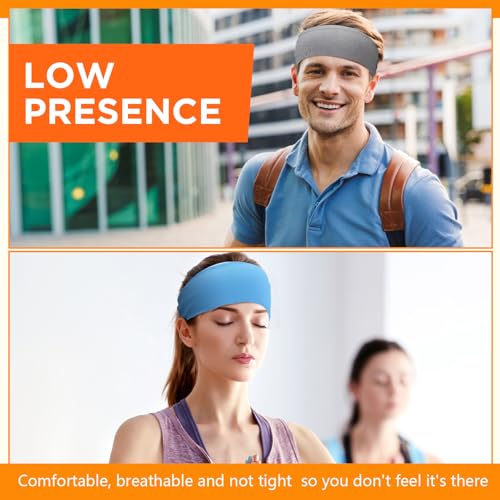 18 Pcs Sports Sweatbands for Men Women Camo Headbands Workout Non Slip Headbands Breathable Head Band Fitness Stretchy Unisex Hairband for Yoga Running Cycling Ball - color: Vivid Colors