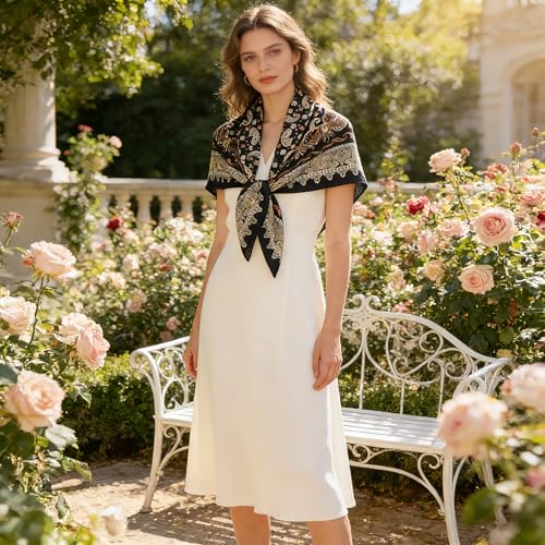 41" Large Square Scarf Hairscarf Fashion Scarves Hair Wrapping Scarfs Night Sleeping Headscarf for Women B06 - color: B0613
