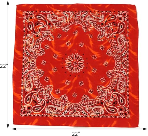 Motique Accessories Modern Tie Dye Bandana - color: Red
