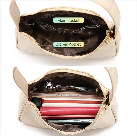 Loiral Small Purse for Women, Retro Classic Tote HandBag Shoulder Bags Clutch Purse - color: Almond