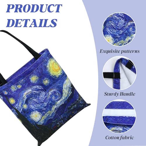 Canvas Tote Bag for Commuting, Foldable Travel Tote Bag Beach Bag Reusable Grocery Bags for Men Women, 13.4 x 14.2 Inch - color: A-sky