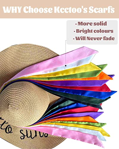 kcctoo 2/6/10Pack Scarf Bags for Women Handbag Scarfs Band Hair Neck Scarves Fashion Gifts - color: Pure Color-10 Pcs