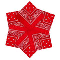 MDSTYLE 6 Pack 100% Cotton Bandanas 22” x 22" for Men & Women Paisley Handkerchief Headband Scarf Bandana - color: Red