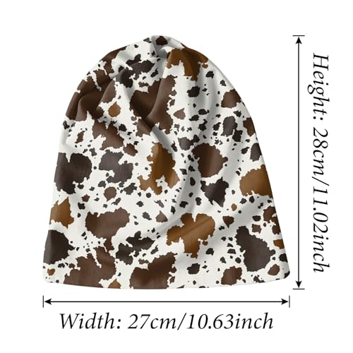 Chemo Caps Slouchy Beanie Hat Stretch Cancer Head Wraps Turban Sleep Headwear Scarf for Women Girls Men - color: I-1-cowhide