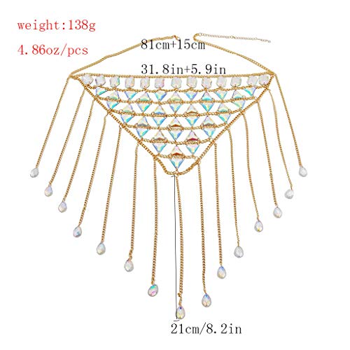 Women's Sexy Suit Body Chain - color: Gold