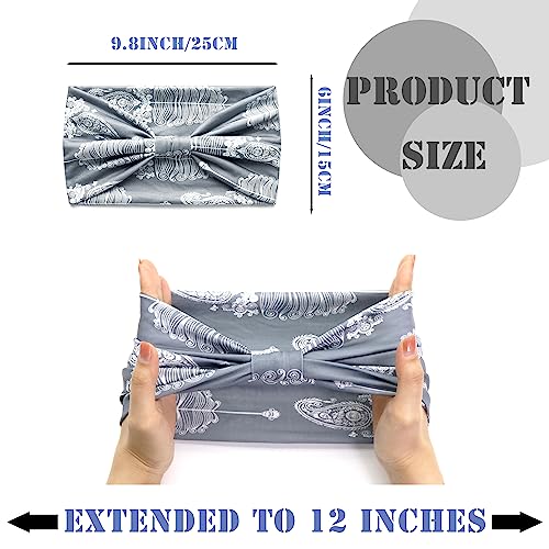 FULZTEY Boho Headbands for Women Wide Head Bands Floral Printed Bandanas Vintage Paisley Turban Stretchy Yoga Workout Hairband African Style Hair Wraps Chic Hair Accessories for Girls 3Pcs - color: Style 45