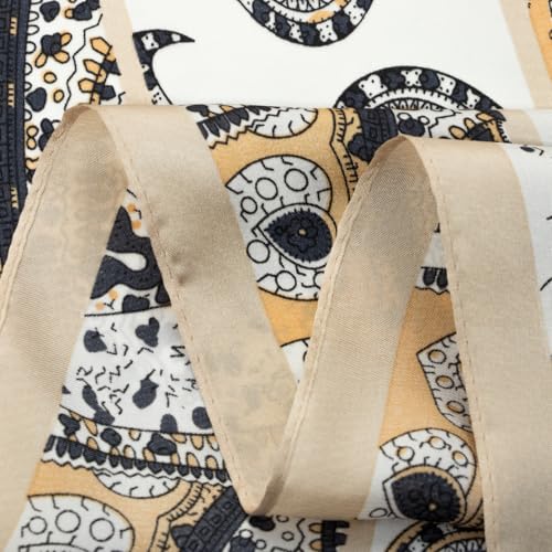 RIIQIICHY Women Head Hair Scarf Like Satin Silk Scarf Sleeping Hair Wrapping Night 27.5" - color: C012