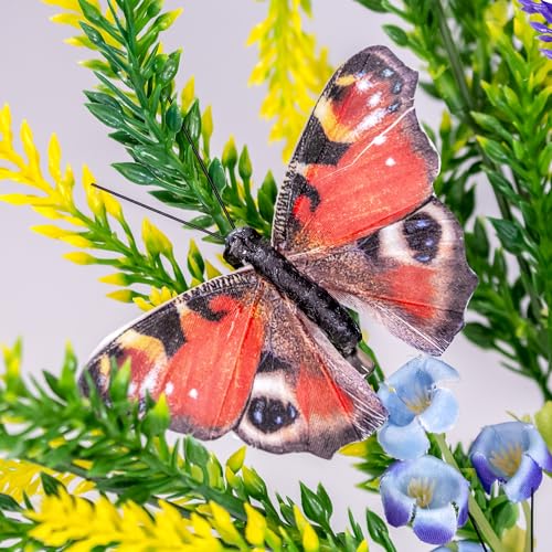 Berfutall-Artificial Feather 3D Butterfly Party Decorations Set of 12 Color Ornaments for Christmas Tree(C)… - color: 12 Color C