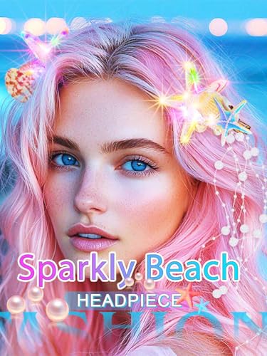 Starsifh Light Up Mermaid Hair Clips Ocean Seashell LED Hair Aaccessories headband for Women